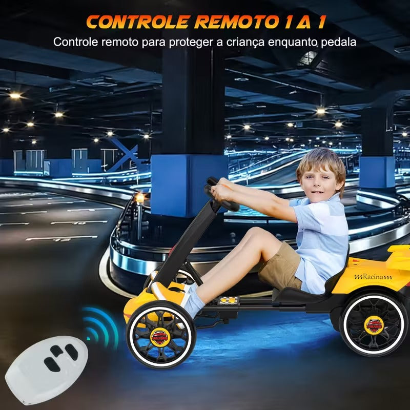 Relâmpago Kids© - Kart elétrico para crianças c/ controle remoto